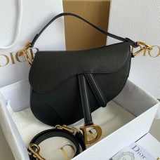 Elegant Dior Bag Replica in Classic Saddle Bag with Strap black