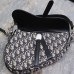 Replica Dior Saddle Bag with Strap Blue Dior Oblique Jacquard and Smooth Calfskin