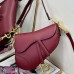 Replica Dior Saddle Bag with Strap Burgundy