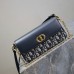 Replica Dior 30 Montaigne Avenue East-West Double Carry Mini Bag Blue Dior Oblique Jacquard