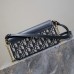 Replica Dior 30 Montaigne Avenue East-West Double Carry Mini Bag Blue Dior Oblique Jacquard