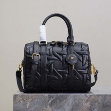 Replica Dior Groove 25 Bag Black Graphic Cannage Calfskin