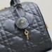 Replica Dior Groove 25 Bag Black Macrocannage Calfskin