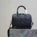 Replica Dior Groove 25 Bag Black Macrocannage Calfskin