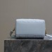 Replica Dior Groove 25 Bag Pale Blue Macrocannage Calfskin