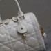 Replica Dior Groove 25 Bag White Macrocannage Calfskin