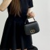 Replica Dior Medium 30 Montaigne Avenue Top Handle Bag Black Ribbed Calfskin