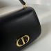 Replica Dior Medium 30 Montaigne Avenue Top Handle Bag Black Ribbed Calfskin