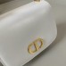 Replica Dior Medium 30 Montaigne Avenue Top Handle Bag Latte Ribbed Calfskin