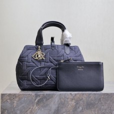 Replica Medium Dior Toujours Bag Blue Graphic Cannage Denim