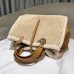 Large Dior Toujours Bag beige suede