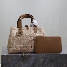 Replica Medium Dior Toujours Bag Beige Graphic Cannage Raffia