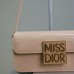 Replica Miss Dior Flap Bag Beige Patent Calfskin