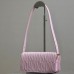 Miss Dior Flap Bag Pink leather front view